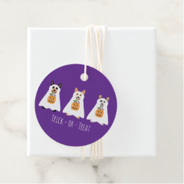 Trick or treat Corgi Ghost Dogs Halloween Bedankjes Labels