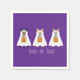 Trick or treat Corgi Ghost Dogs Halloween Servet