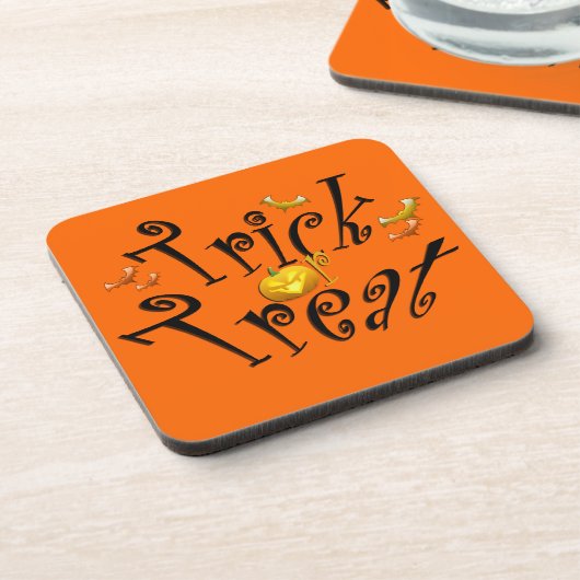 trick or treat Cork Onderzetter (Linkerzijde)