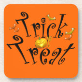 trick or treat Cork Onderzetter (Voorkant)
