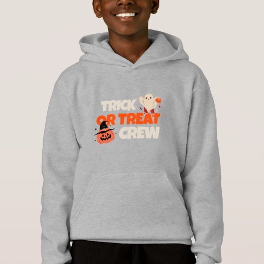 Trick or treat Crew Kinder Hoodie (Voorkant)
