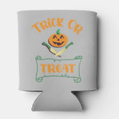 Trick or treat crossbones Halloween pompoen gezich Blikjeskoeler (Achterkant)