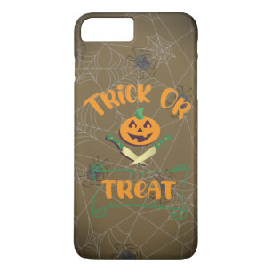 Trick or treat crossbones Halloween pompoen gezich iPhone 8/7 Plus Hoesje
