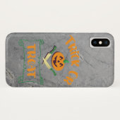 Trick or treat crossbones Halloween pompoen gezich Case-Mate iPhone Case (Achterkant (horizontaal))