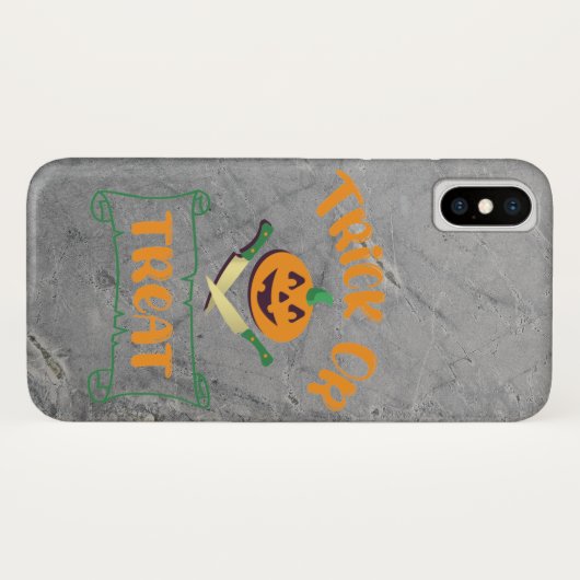 Trick or treat crossbones Halloween pompoen gezich Case-Mate iPhone Case (Achterkant (horizontaal))