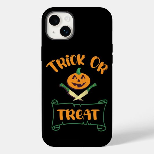 Trick or treat crossbones Halloween pompoen gezich Case-Mate iPhone Case (Achterkant)