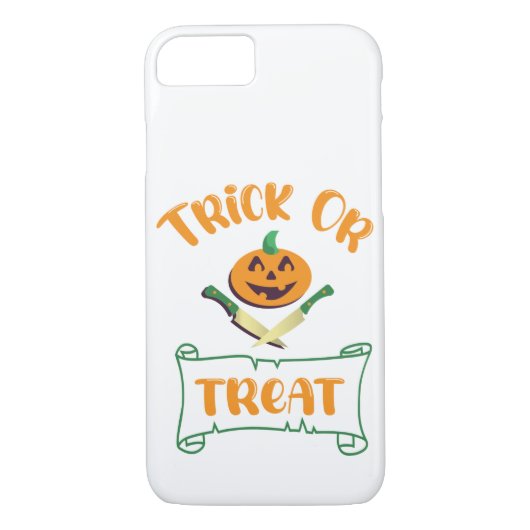 Trick or treat crossbones Halloween pompoen gezich Case-Mate iPhone Case (Achterkant)
