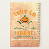 Trick or treat crossbones Halloween pompoen gezich Planner (Achterkant)