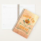 Trick or treat crossbones Halloween pompoen gezich Planner (Display)