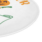 Trick or treat crossbones Halloween pompoen gezich Snijplank (Hoek)