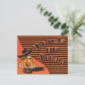 Trick or treat Cute Cartoon Pumpkin | Halloween Briefkaart (Staand voorkant)