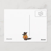 Trick or treat Cute Cartoon Pumpkin | Halloween Briefkaart (Achterkant)