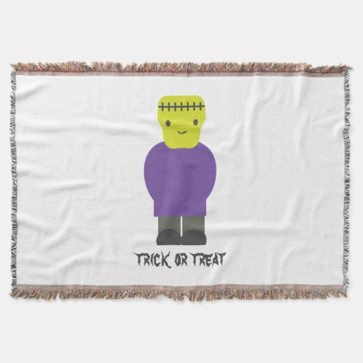 Trick or treat- Cute Frankenstein Deken (Voorkant)
