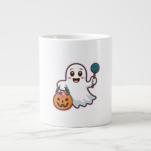 Trick or treat Cute Ghost Grote Koffiekop