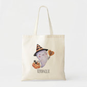 Trick or treat Cute Ghost Halloween Tote Bag (Voorkant)