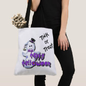 Trick or treat Cute Ghost Tote Bag (Dichtbij)