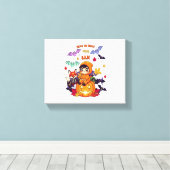 Trick or treat Cute Halloween Canvas Afdruk (Insitu (Houten vloer))