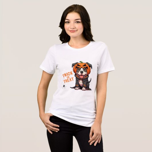 Trick or treat, de keuze is aan jou! Tri-Blend shirt (Voorkant volledig)