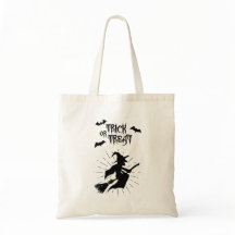 trick or treat de vliegende heks halloween