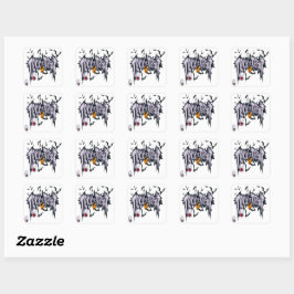  Trick or treat Design Halloween Parade Vierkante Sticker