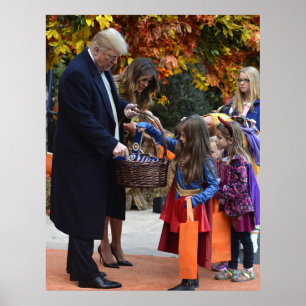 Trick or Treat Donald Trump Halloween Portret Poster