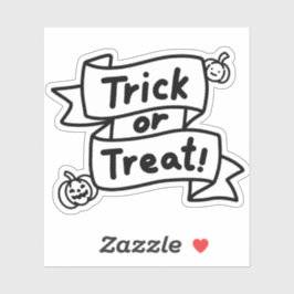 Trick or treat doodle sticker