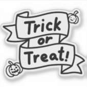 Trick or treat doodle sticker (Voorkant)