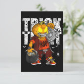 Trick or treat Dope Hip Hop Halloween Grafische Ma Kaart (Staand voorkant)