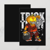 Trick or treat Dope Hip Hop Halloween Grafische Ma Kaart (Voorkant / Achterkant)