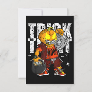 Trick or treat Dope Hip Hop Halloween Grafische Ma Kaart
