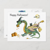Trick or treat Dragon briefkaart (Voorkant / Achterkant)