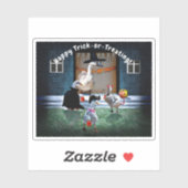 Trick-or-Treat Ducks Halloween Sticker (Vel)