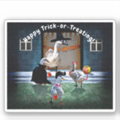 Trick-or-Treat Ducks Halloween Sticker (Voorkant)