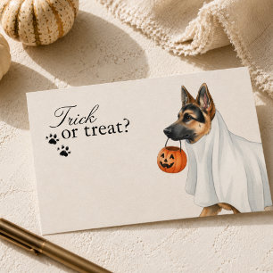 Trick or Treat Duitse Herdershond Halloween Notitiekaartje
