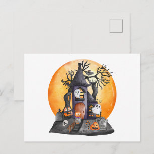 Trick or Treat Enge Halloween Nacht  Briefkaart