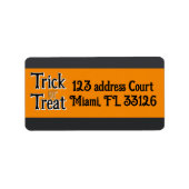 trick or treat etiket (Voorkant)