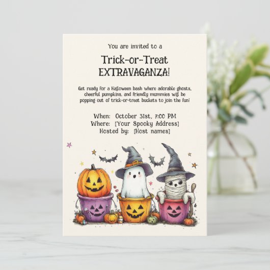 Trick-or-Treat EXTRAVAGANZA! Kaart (Staand voorkant)