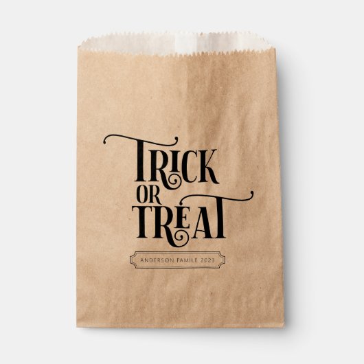 Trick or treat Favor Bag Bedankzakje (Voorkant)