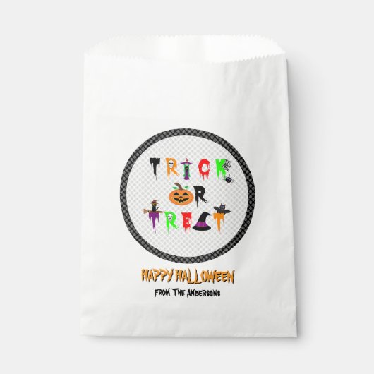 Trick or treat Favor Bags Bedankzakje (Voorkant)