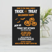 Trick or treat  feestuitnodiging B Kaart (Staand voorkant)