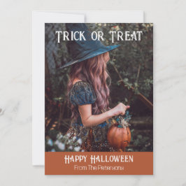 Trick or Treat Fijne Halloween Feestdag Wenskaart Feestdagenkaart