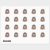Trick or treat Fold - Schattigee Schotse Vouw Hall Ronde Sticker (Vel)