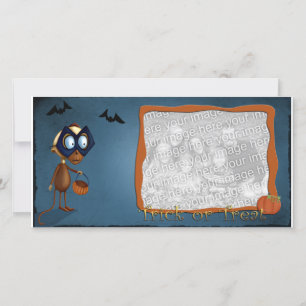 Trick or treat-fotomplate feestdagenkaart