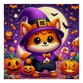 Trick or treat Fox Perfect Poster