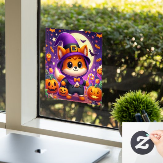Trick or treat Fox Raamsticker (Kantoor)