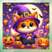 Trick or treat Fox Raamsticker (Vel 3)