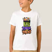 Trick or treat Frankenstein Halloween T-shirt (Voorkant)