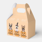 Trick or treat French Bulldogs Pumpkin Bedankdoosjes (Achterkant)