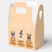 Trick or treat French Bulldogs Pumpkin Bedankdoosjes (Geopend)