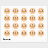 Trick or treat French Bulldogs Pumpkin Ronde Sticker (Vel)